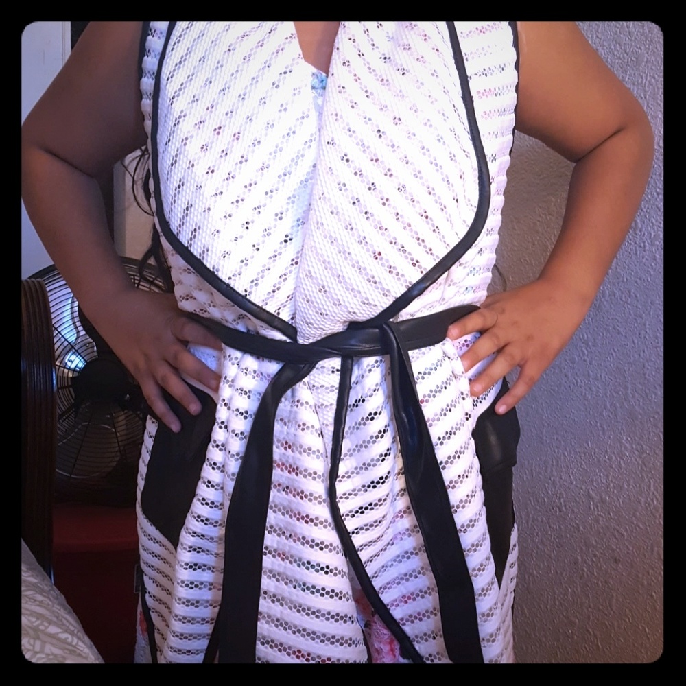 Black and white shawl collar jacket